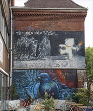 The Mild Mild West by Banksy, and Vogel, Street Art, Bristol, England, United Kingdom, Europe