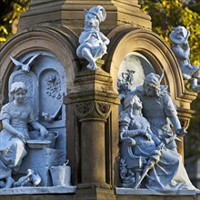 Detail Maerchenbrunnen, artist Wilhelm Albermann, Zooviertel, Wuppertal, Bergisches Land, North Rhine-Westphalia, Germany, Europe