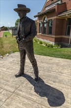 Dodge City, Kansas, A sculpture of actor James Arness, who played Marshal Matt Dillon for 21 years on the television series Gunsmoke