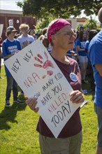 Oxford, Michigan USA, 11 June 2022, Hundreds rallied for tighter gun control laws in the town where four students were shot and killed at Oxford High School in November 2021. It was one of many rallie...