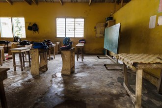 Theme: Empty classroom in Africa., Krokrobite, Ghana, Africa
