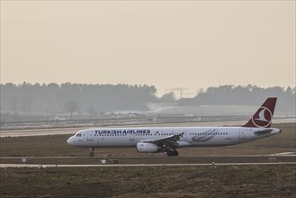 A Turkish Airlines plane stands at the capitals airport BER in Berlin, 09022023., Berlin, Germany, Europe