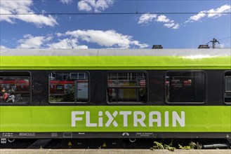 Flixtrain, Central Station, Stuttgart, Baden-Wuerttemberg, Germany, Europe