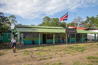 Tortuguero, Costa Rica, A school near the beach in this small village on the Caribbean coast next to Tortuguero National Park. Costa Rica has a high quality educational system, with primary and second...