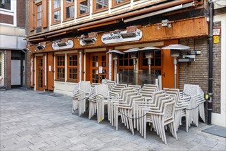 Restaurant El Amigo by Primo Lopez in Schneider-Wibbel-Gasse, Altstadt in the morning, Duesseldorf, North Rhine-Westphalia, Germany, Europe