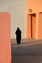 Colourful houses in Mina District, Mia Park, Old Port Doha, Qatar, Asia