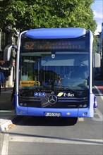 Electric bus, e-bus of MVG, Muenchner Verkehrsgesellschaft, from the front, Munich, Bavaria, Germany, Europe