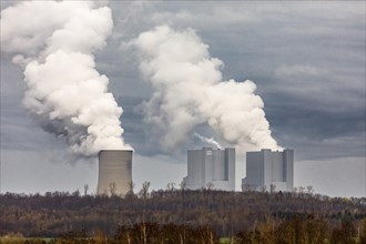 RWE Powers Neurath lignite-fired power plant, Bedburg, North Rhine-Westphalia, Germany, Europe