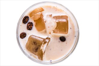 Cocktail white russian in facetted glass