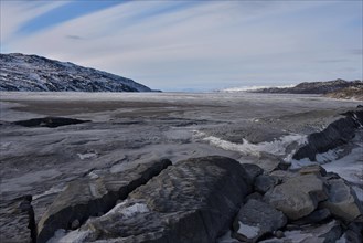 The fjord Kangerlussuaq at its landward end near the settlement of Kangerlussuaq