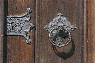 Door knocker on the parish door of the Lorenzkirche