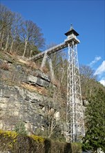 Historic passenger lift on the Elbe slope