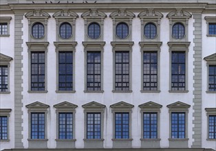 Detail of the town hall facade built in the Renaissance style 1615 to 1624