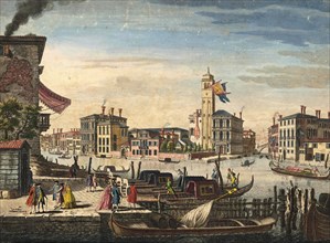 The Cannaregio on the Grand Canal with the Ghetto in the background