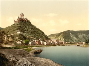 Castle and town of Cochem on the Moselle