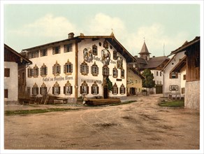 Centre of Oberammergau in Bavaria