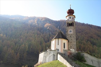 The baroque pilgrimage church of Our Lady in Schnals is located in the village of the same name