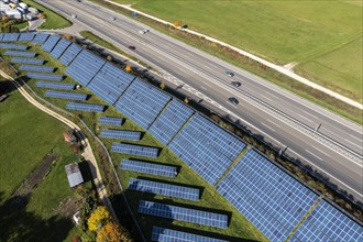 Solar PV system along the A8 motorway near Gruibingen