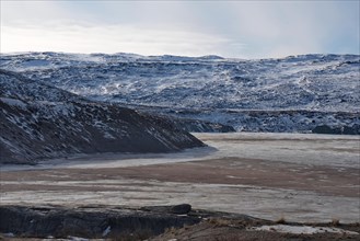 Kangerlussuaq Fjord near its landward end at the settlement of Kangerlussuaq