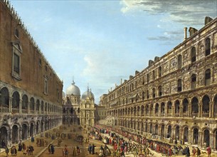 Procession in the courtyard of the Palazzo Ducale