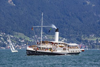 The historic paddle steamer HOHENTWIEL