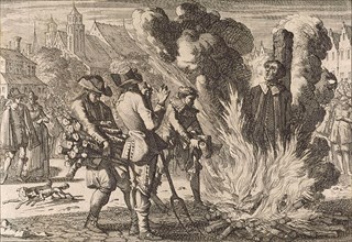 Urbain Grandier in Loudun being burnt alive for witchcraft