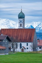 Maria Hilf Church in Alpine Panorama