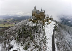 Hohenzollern Castle in fog