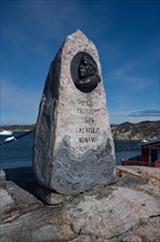 Monument to polar explorer Knud Rasmussen in Ilulissat