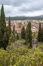 View of Arta with the parish church Transfiguracio del Senyor