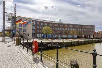 Husum Town Hall at the old inland harbour