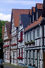 Historic half-timbered houses in the street Auf den Dielen