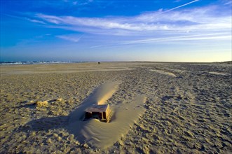 Sand drifts on the eastern beach of the island of Spiekeroog