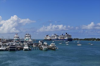 Cruise ships in the port of Nassau