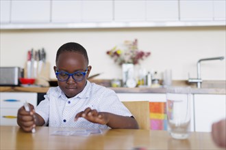 Boy with playing cards