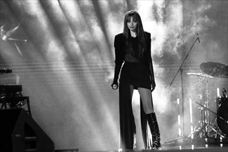 Singer Annalisa Scarrone live at Suzuki Stage 2023. Festival di Sanremo 2023