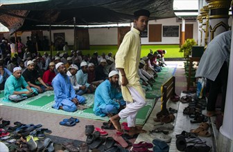 Indian Muslims arrives to perform the second Friday prayer in the holy month of Ramadan at a Mosque in Guwahati