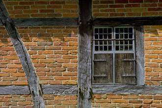 Windows on an old farmhouse