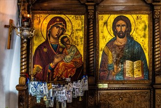 Icons with votive offerings
