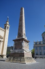 Old market with marble obelisk in Potsdam