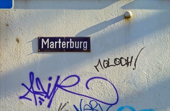 Graffiti in the street Marterburg in the Schnoor