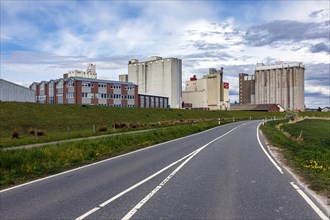 Grain silos and warehouses at the outer harbour