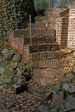 Defective brick staircase