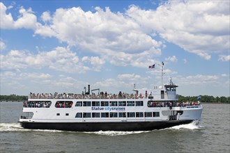 Ferry Miss New York of Statue City Cruises on the Hudson River