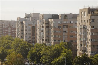 Residential buildings in Bucharest. Bucharest