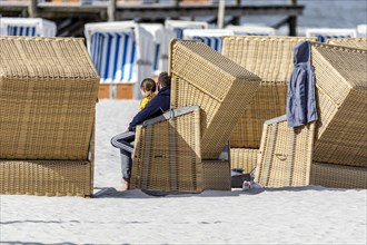 Beach chairs on the sandbank