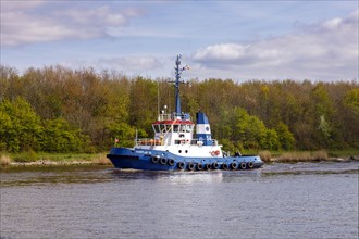 Tugboat on the Kiel Canal