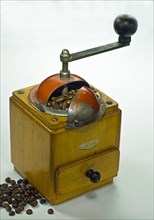 Old coffee grinder for manual operation