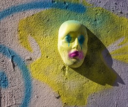 Yellow plaster mask