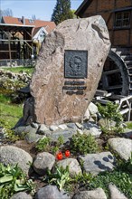 Memorial stone of the court gardener Theodor Klett at the grinding mill